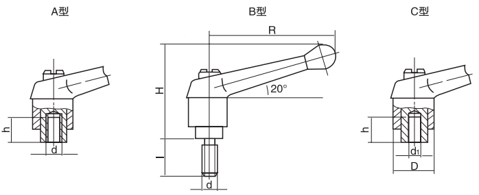 HY8310.12-1可調位緊定手柄結構圖